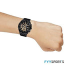 Edifice Men Quartz Black Dial Chronograph Stainless Steel Watch