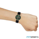 Analog Green Dial Mineral Glass Men watch