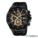 Edifice Men Quartz Black Dial Chronograph Stainless Steel Watch