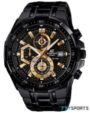 Edifice Men Quartz Black Dial Chronograph Stainless Steel Watch