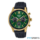 Analog Green Dial Mineral Glass Men watch