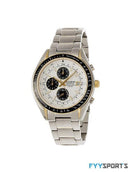 Chronograph Steel Gold Dial Men's